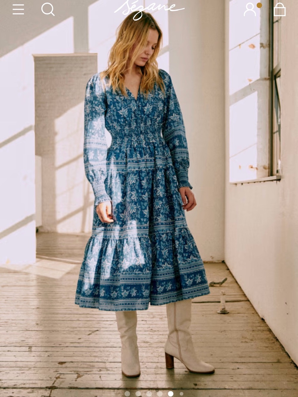 EUC Sezane Sea x New York Blandine Dress size 40